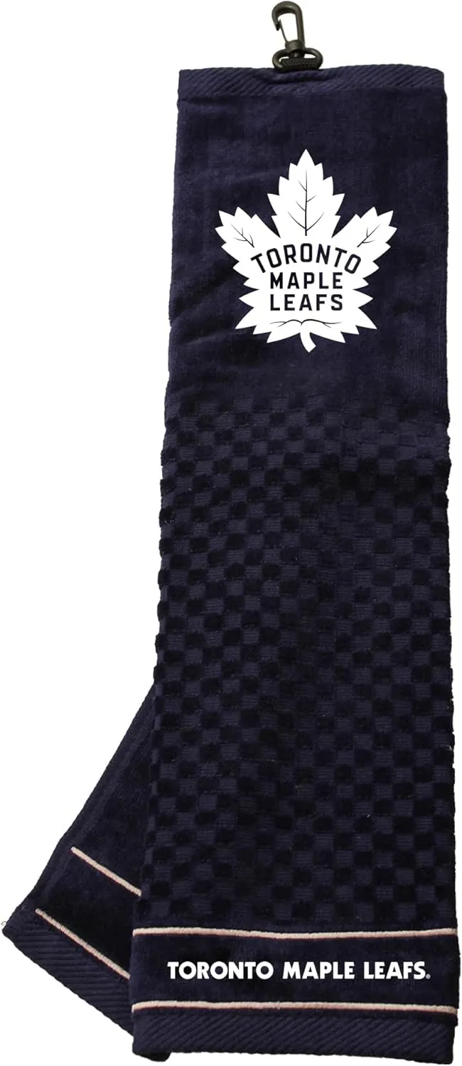 Team Golf NHL Embroidered Golf Towel, Checkered Scrubber Design, Embroidered Logo