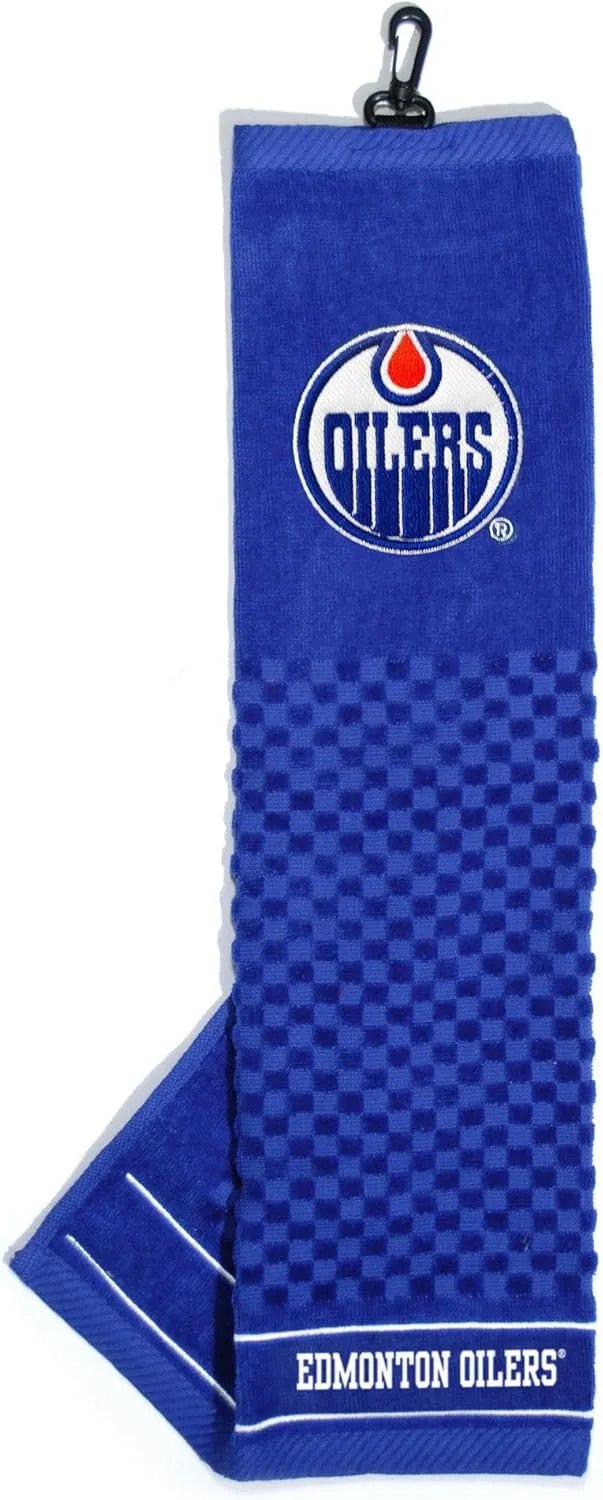 Team Golf NHL Embroidered Golf Towel, Checkered Scrubber Design, Embroidered Logo