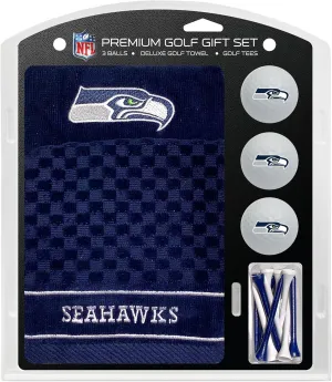 Team Golf Premium NFL Gift Set: Embroidered Deluxe Towel, 3 Balls, 14 Tees (2-3/4" Reg.)