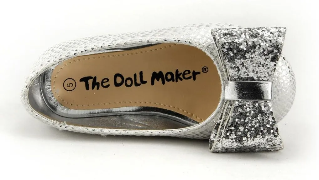 The Doll Maker Snake Skin Metallic Flat