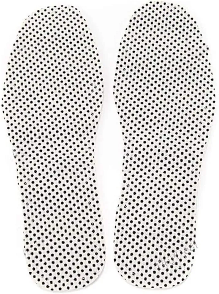 Thermal Insoles Tourmaline Self Heating Shoe Inserts Warmer Uncuttable Foot Cushion Massage Insoles Warm Shoe Pad (White)