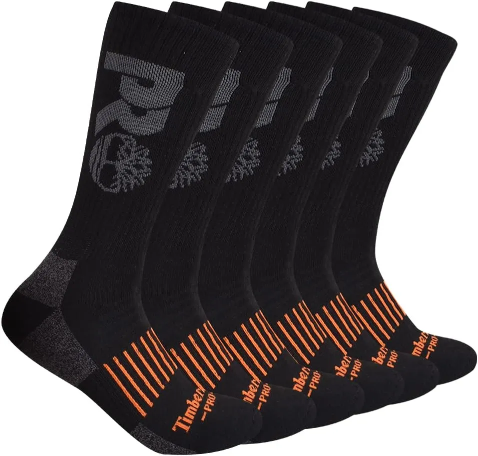 Timberland PRO Men's 6-Pack Crew Socks