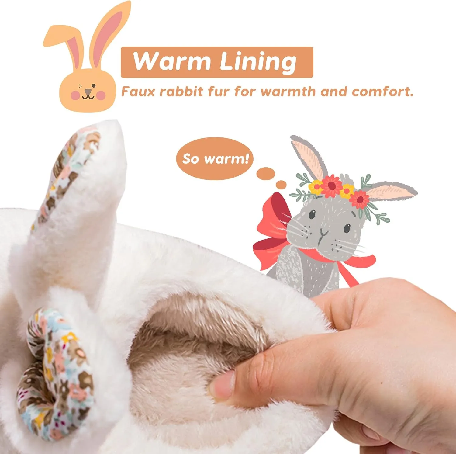 Toddler Bunny Slippers for Girls Boys Warm Plush Cute Rabbit Slippers Cozy House Slippers Indoor Outdoor for Kids Children