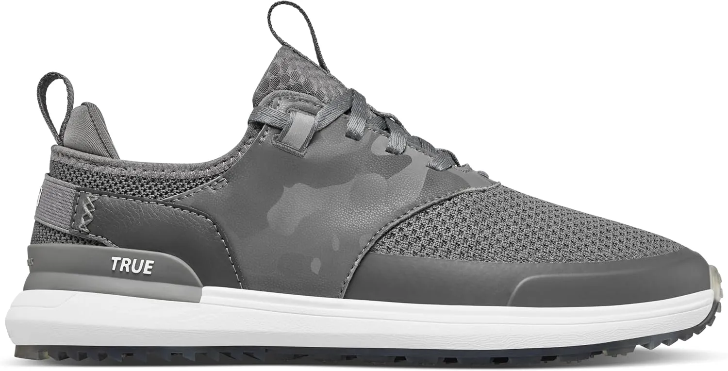 True LUX Hybrid, Men's Golf Shoes, Waterproof Knit Upper, 100% Nappa Leather Saddle