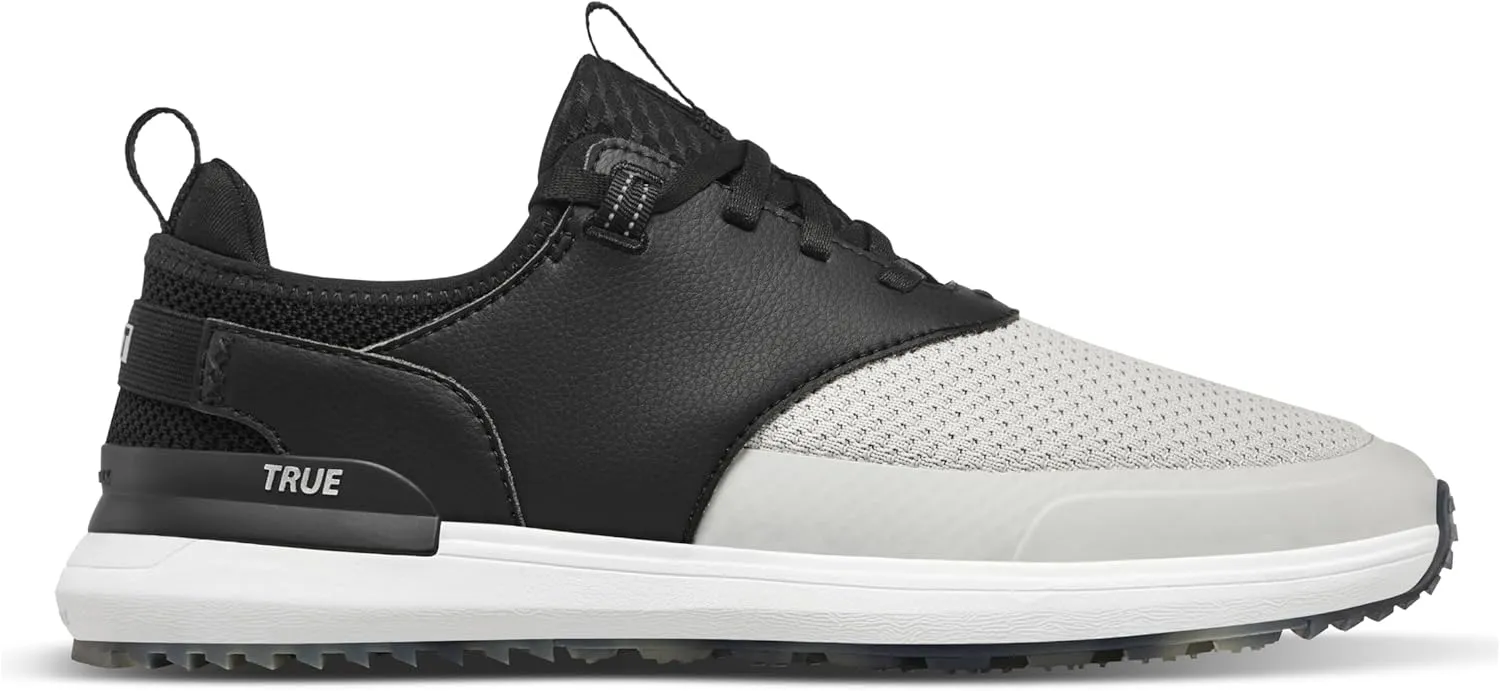 True LUX Hybrid, Men's Golf Shoes, Waterproof Knit Upper, 100% Nappa Leather Saddle