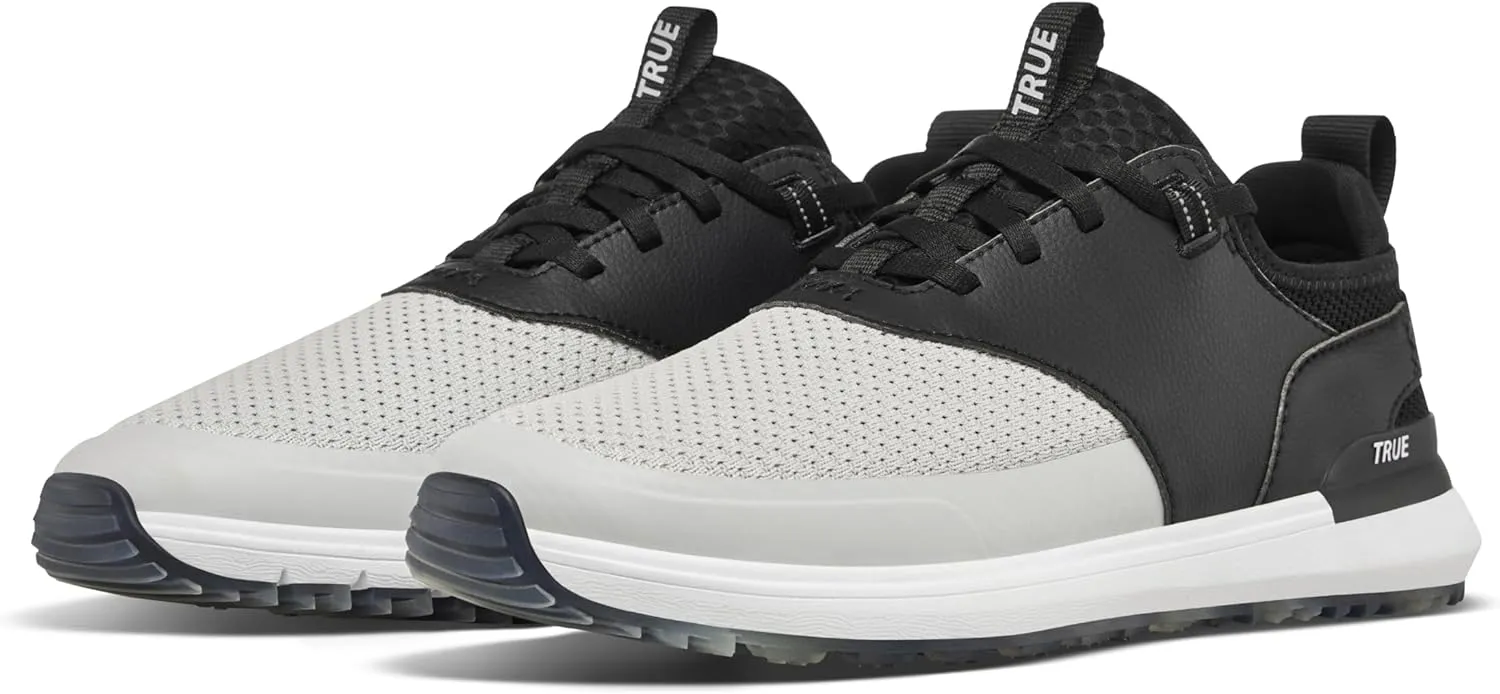 True LUX Hybrid, Men's Golf Shoes, Waterproof Knit Upper, 100% Nappa Leather Saddle