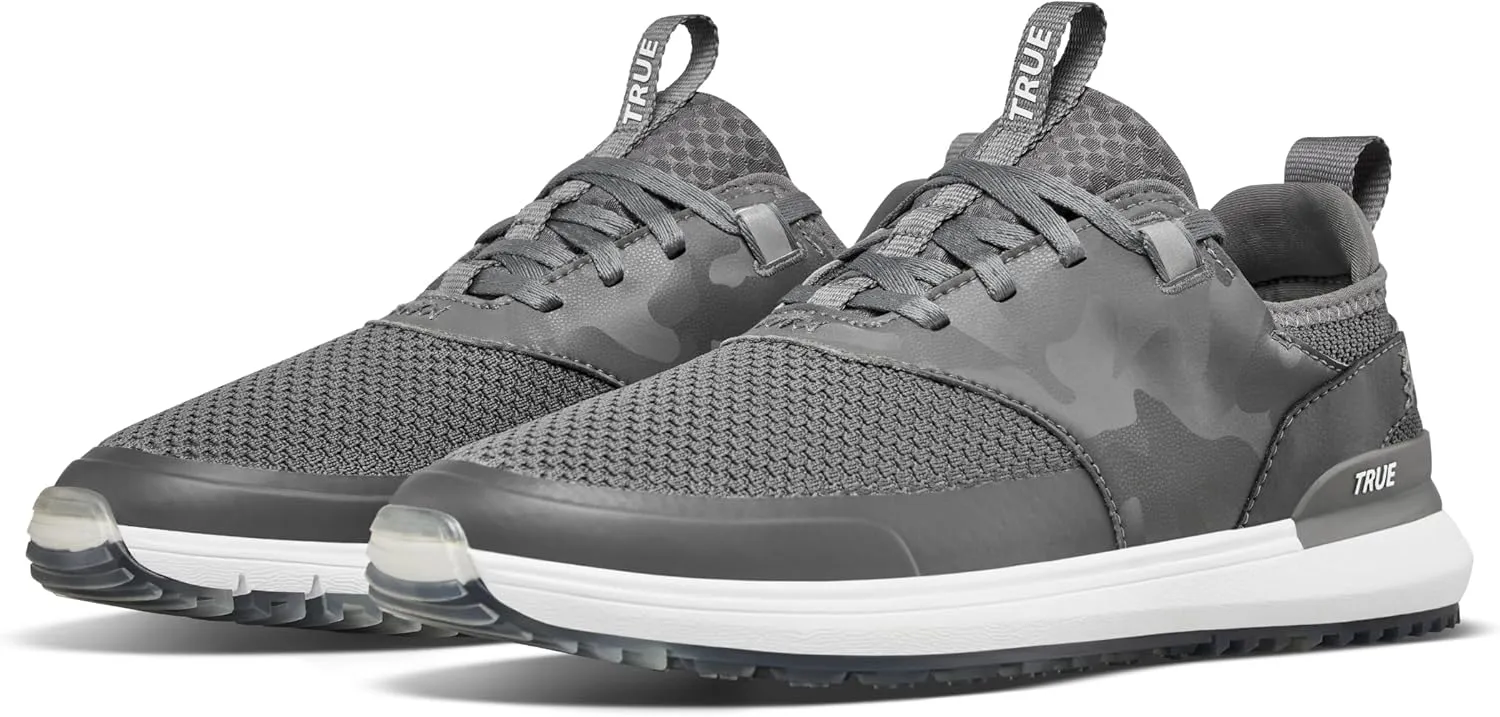 True LUX Hybrid, Men's Golf Shoes, Waterproof Knit Upper, 100% Nappa Leather Saddle