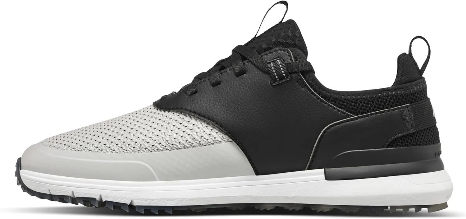True LUX Hybrid, Men's Golf Shoes, Waterproof Knit Upper, 100% Nappa Leather Saddle