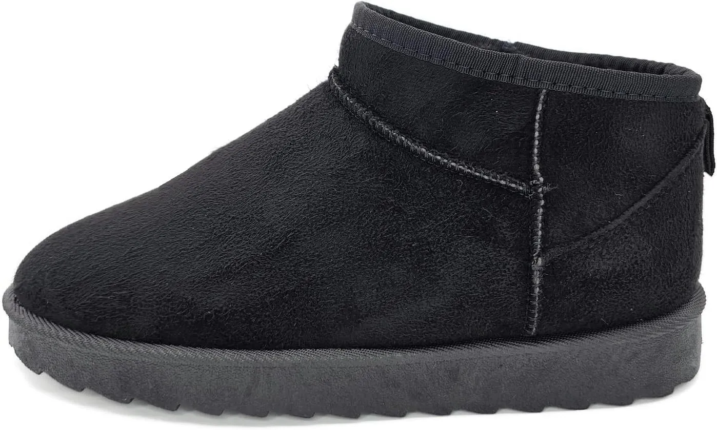 TruFox Womens Mini Boots Classic Faux Fur Lined Slip On Ankle Booties