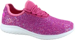 TZ Lotus-08 Women's Comfort Slip On Fashion Color Glitter Walking Runing Flat Heel Sneakers Shoes