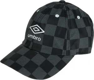 Umbro Men's Adjustable Checkered Dad Cap, Black/White, One Size Fits Most