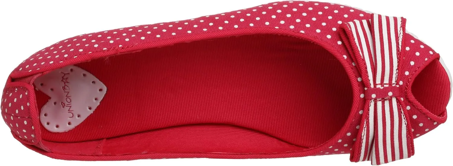 UNIONBAY Little Kid/Big Kid Queenie-dot-g Peep Toe Flat