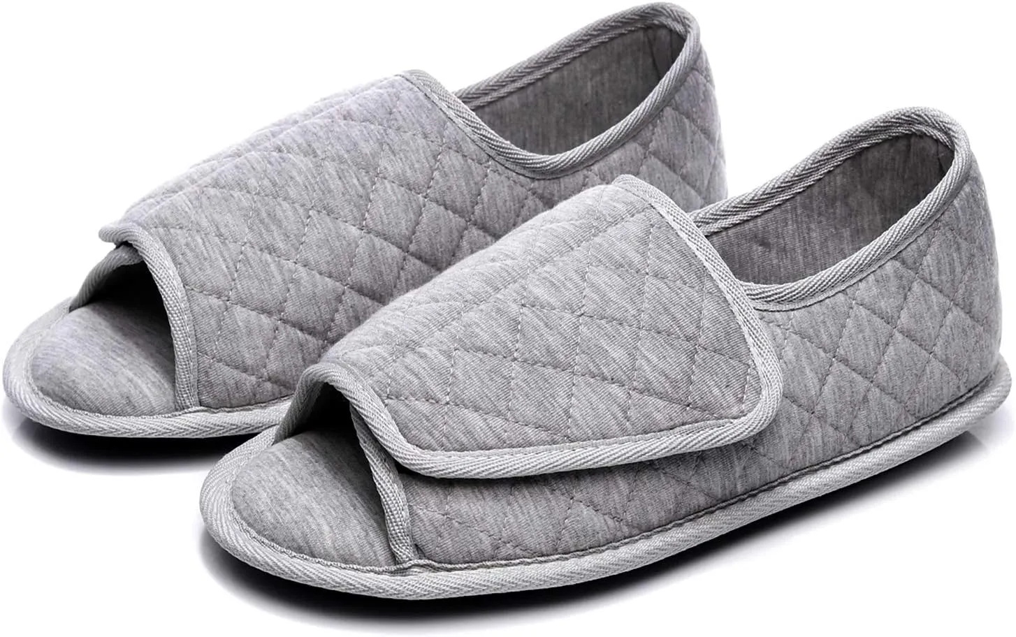 Urbancolor Women Adjustable Indoor Slippers Memory Foam House Shoes Open Toe Diabetic Slipper Arthritis Edema Extra Wide Shoes