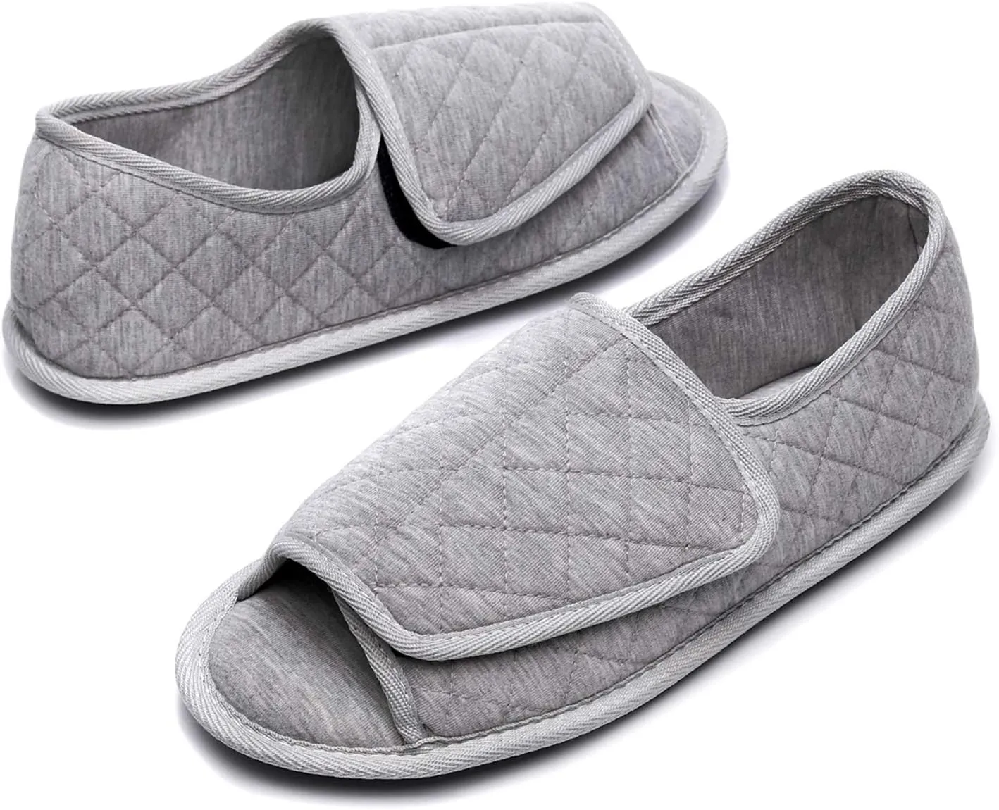 Urbancolor Women Adjustable Indoor Slippers Memory Foam House Shoes Open Toe Diabetic Slipper Arthritis Edema Extra Wide Shoes