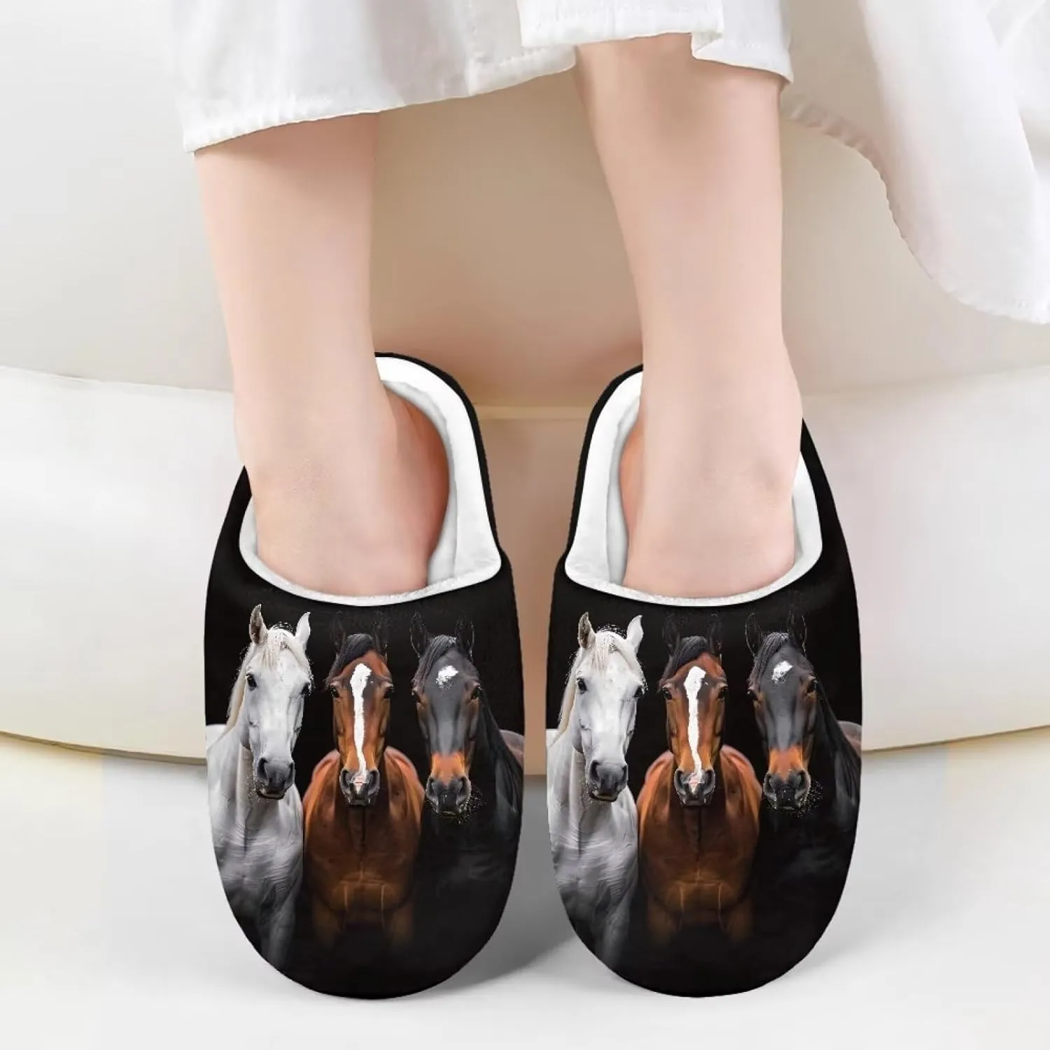 Veniyate Kids Fuzzy House Memory Foam Slippers Bedroom Shoes Cozy Indoor Slide for Boys Girls