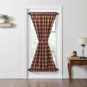 VHC Brands Door Panel, Cotton Curtain for Doors, Windows, Kitchen, Living Room, Bedroom, Dining Room, Farmhouse Panel, Heritage Farms Collection, 72x40, Deep Burgundy