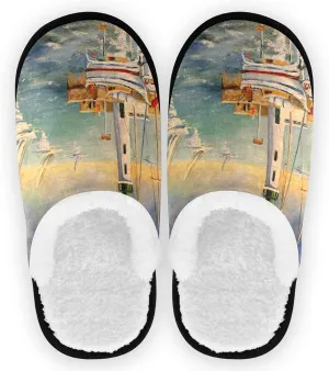 visesunny Slippers for Women Mens Winter Warm Memory Foam Cotton Home Slippers Soft Plush Fleece Slip on House Slippers for Girls Indoor Outdoor Shoes