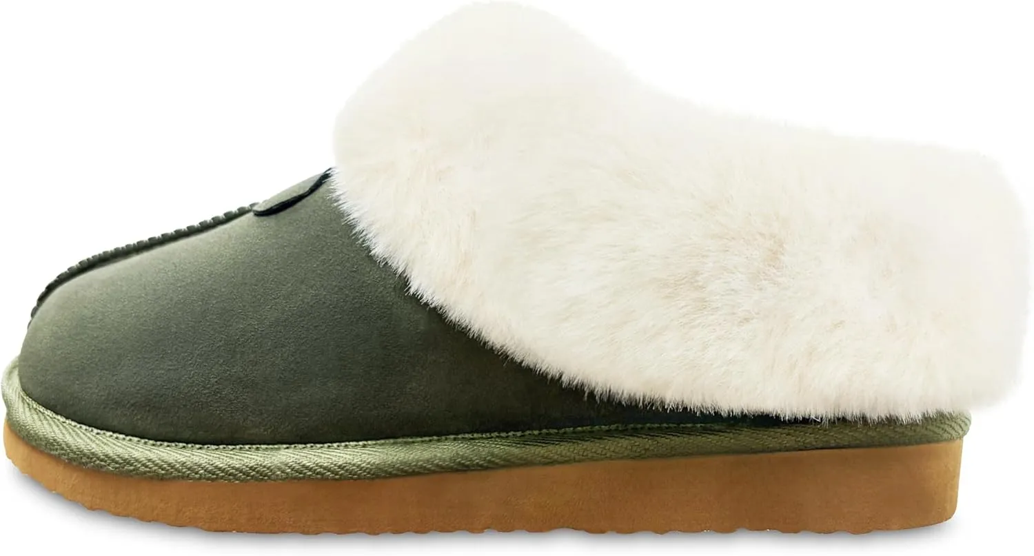 VONMAY Women's Fuzzy Memory Foam Slippers Fluffy Slip On Cozy Warm Winter House Shoes Plush Faux Fur Lining Lightweight Anti Slip Sole Indoor and Outdoor