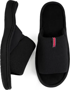 WALKFUN Lightweight House Slippers for Men Open Toe Soft Indoor Slip on Mens Slides Sandals with Memory Foam for Bedroom Patio£¬All Seasons