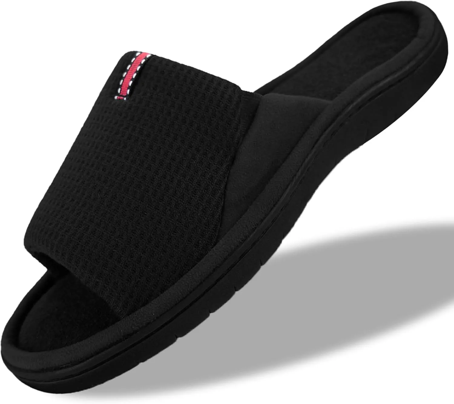 WALKFUN Lightweight House Slippers for Men Open Toe Soft Indoor Slip on Mens Slides Sandals with Memory Foam for Bedroom Patio£¬All Seasons