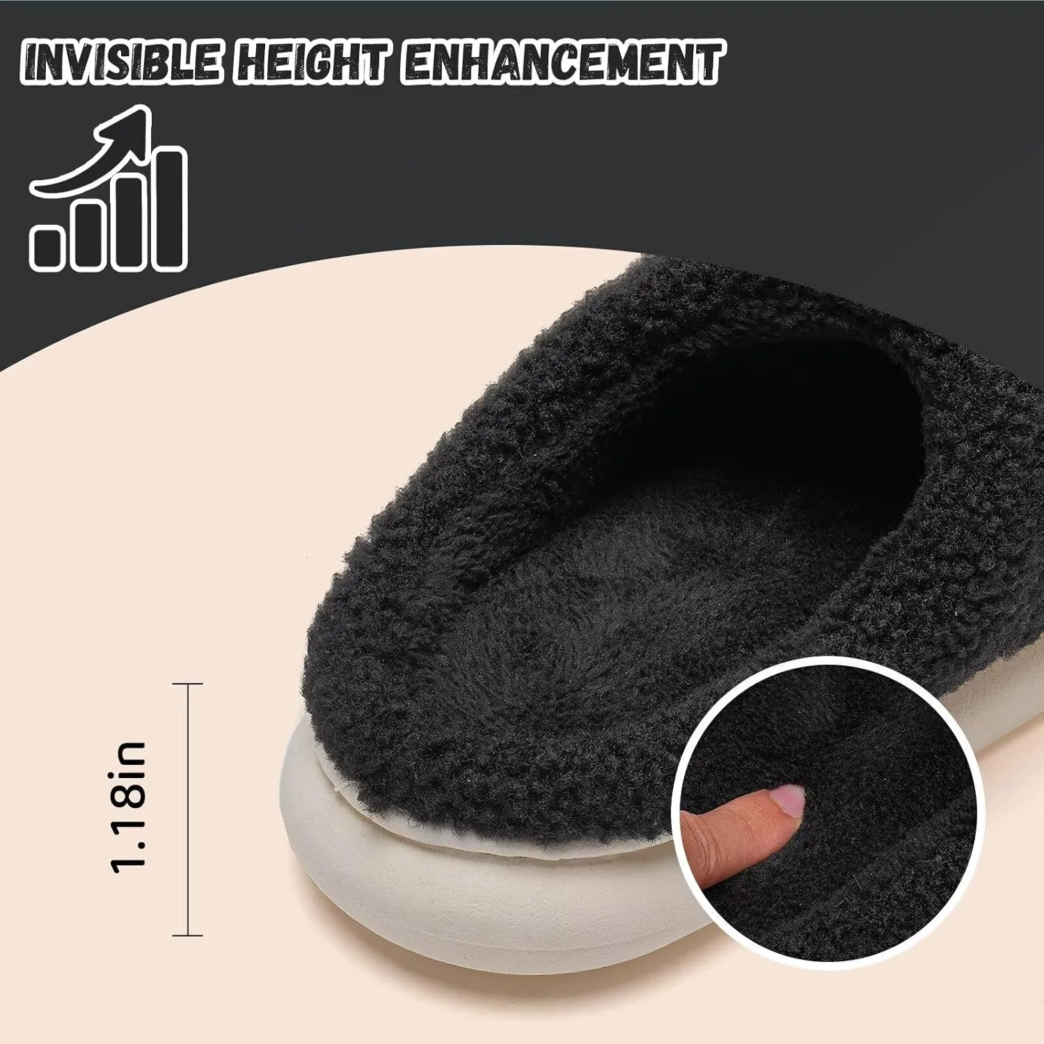 WateLves Women's Pillow Warm Memory Foam Slippers Comfortable Cute House Shoes Lightweight Fuzzy Christmas Slippers
