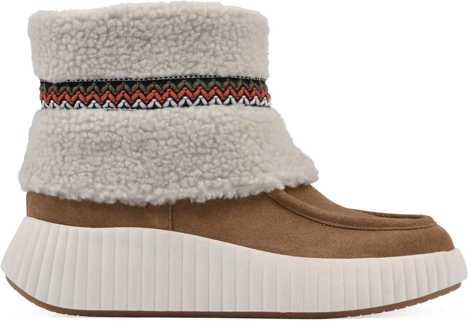 WHITE MOUNTAIN Women's Digital Platform Faux Fur Bootie