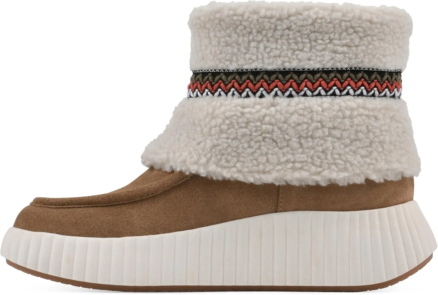 WHITE MOUNTAIN Women's Digital Platform Faux Fur Bootie