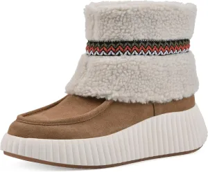 WHITE MOUNTAIN Women's Digital Platform Faux Fur Bootie