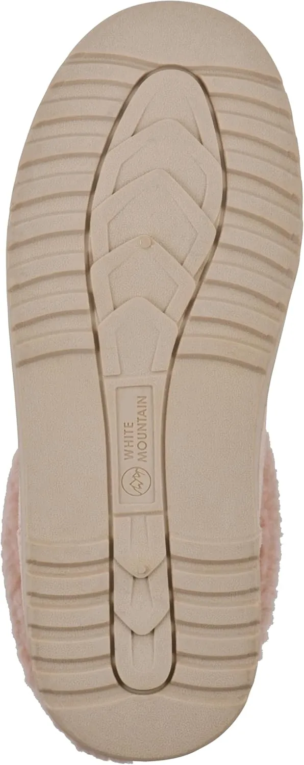 WHITE MOUNTAIN Women's Icons Faux Fur Slip-On Bootie