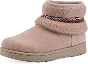 WHITE MOUNTAIN Women's Icons Faux Fur Slip-On Bootie