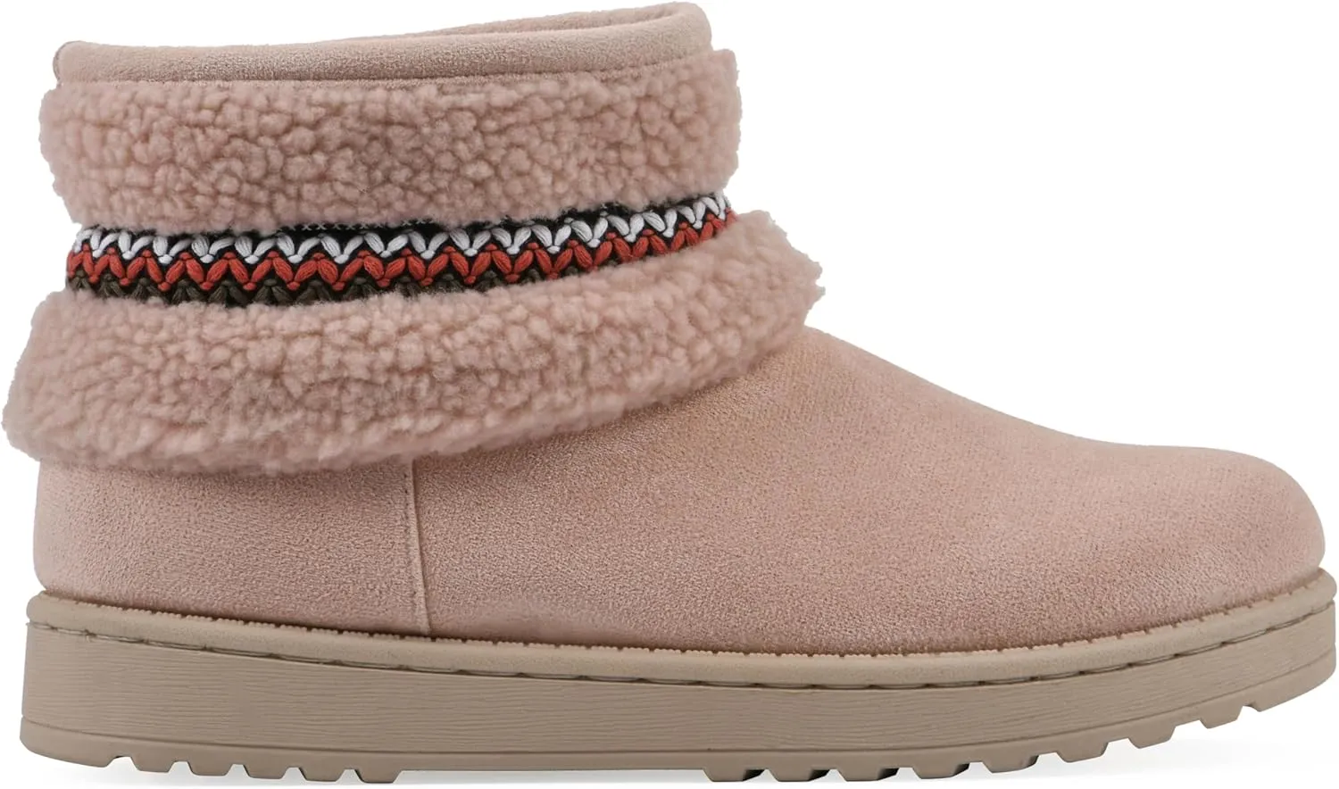 WHITE MOUNTAIN Women's Icons Faux Fur Slip-On Bootie