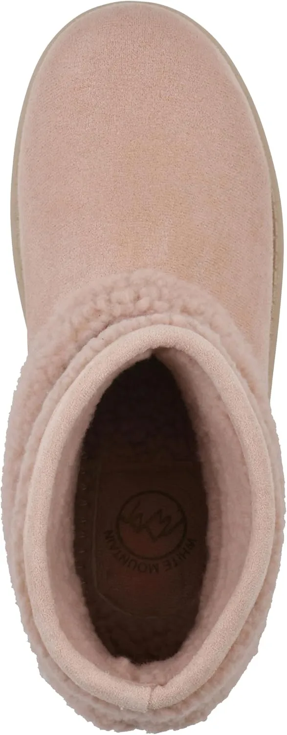 WHITE MOUNTAIN Women's Icons Faux Fur Slip-On Bootie