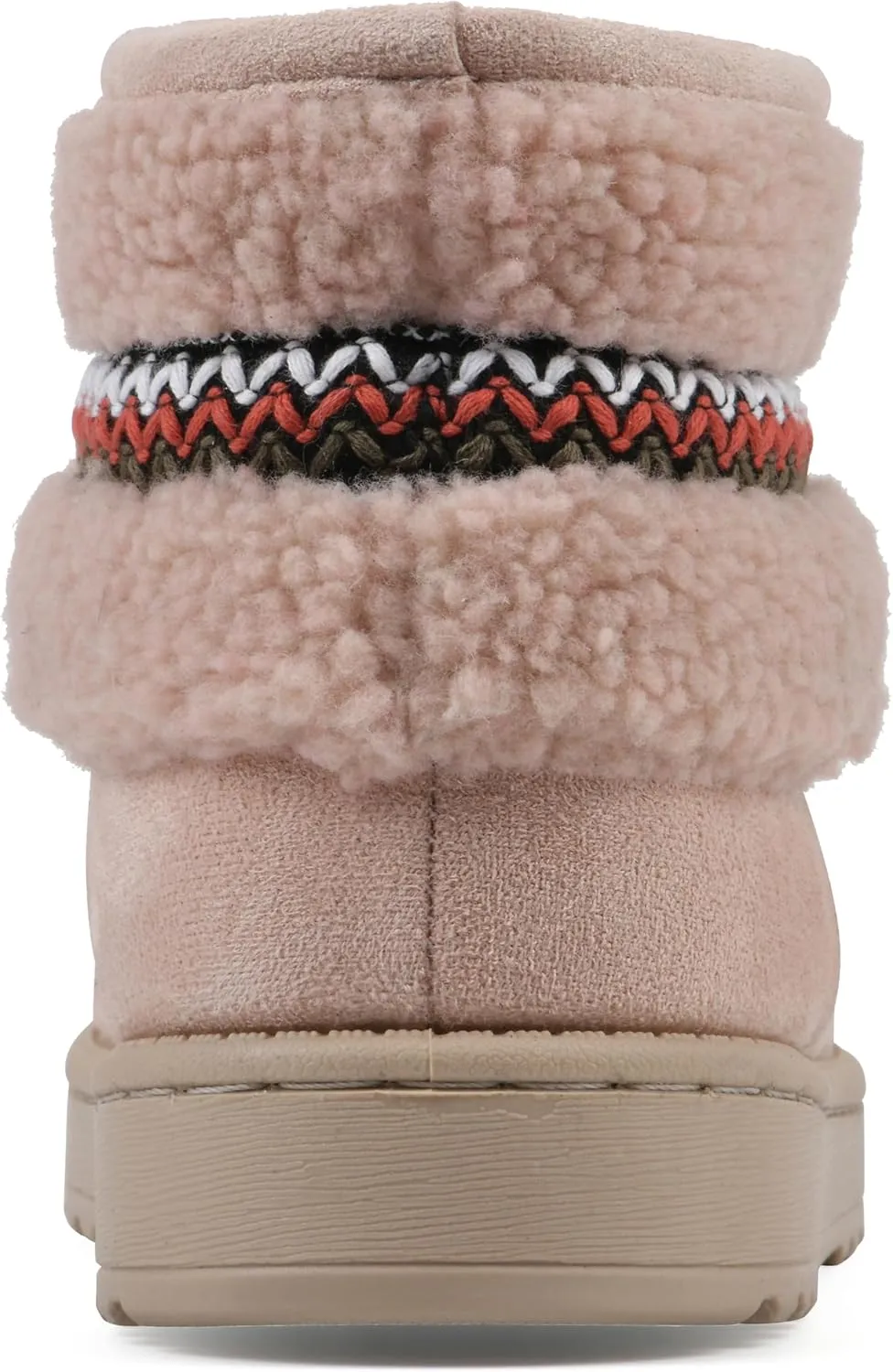 WHITE MOUNTAIN Women's Icons Faux Fur Slip-On Bootie