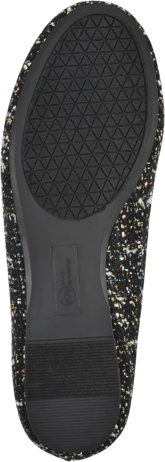 WHITE MOUNTAIN Women's Sashimi Rhinestone Double Bow Ballet Flat