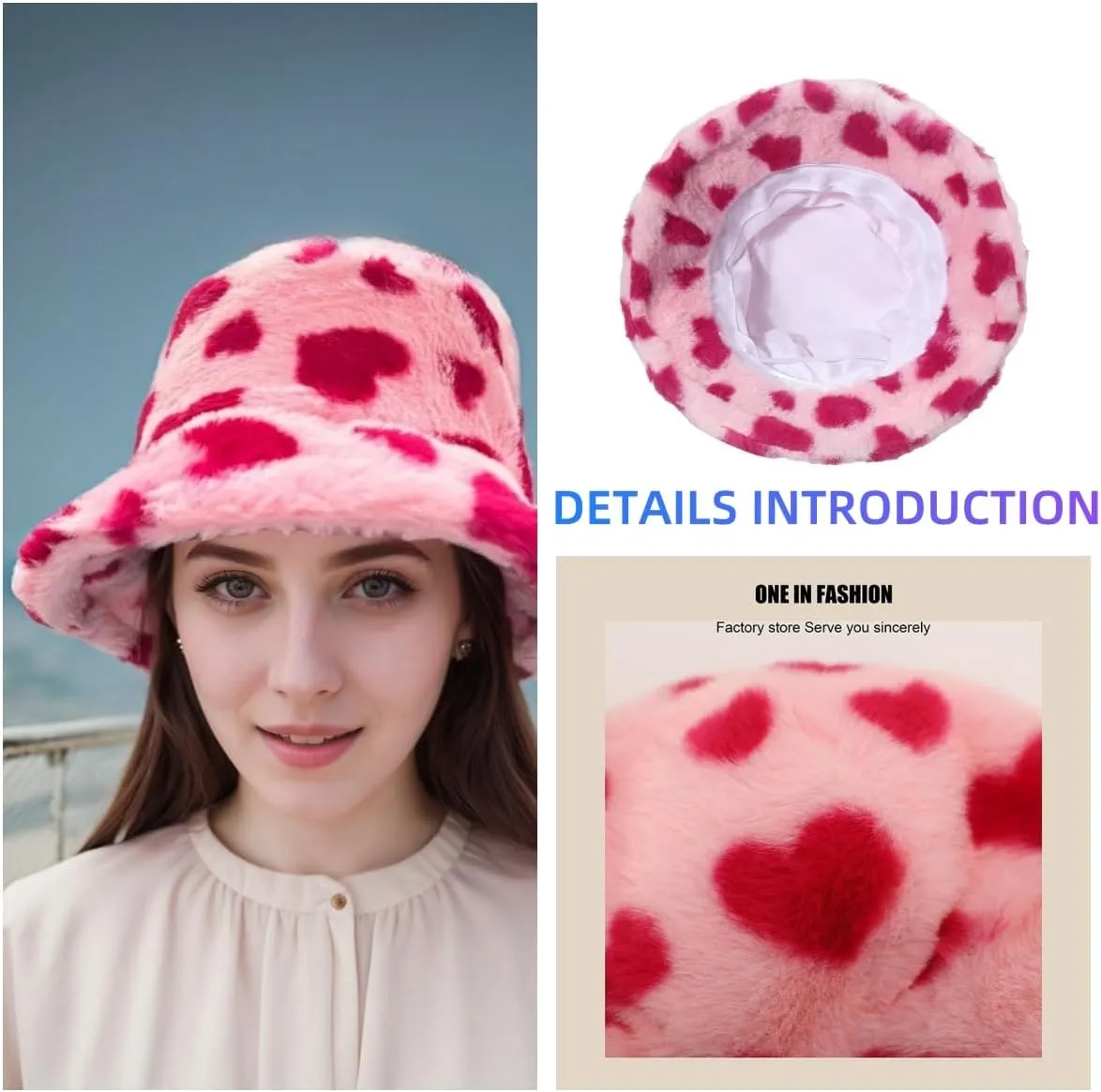 Winter Bucket Hats for Women Faux Fur Bucket Hat Fuzzy Hat Sherpa Hat Warm Plush Fisherman Fluffy Men Hat