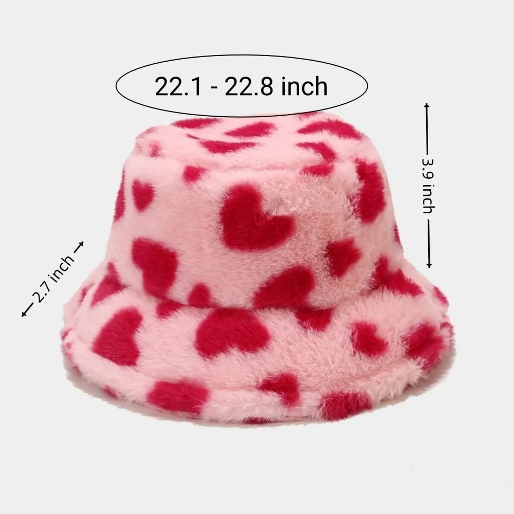Winter Bucket Hats for Women Faux Fur Bucket Hat Fuzzy Hat Sherpa Hat Warm Plush Fisherman Fluffy Men Hat