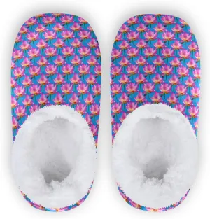 Winter House Slippers for Women/Men with Seamless Clover Element Cozy Fleece Slippers