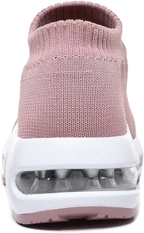 Women Knitted Upper Air Cushion Sole Lightweight Slip-On Sock Sneakers Casual Walking Shoes Doctor and Nurse Work Shoes