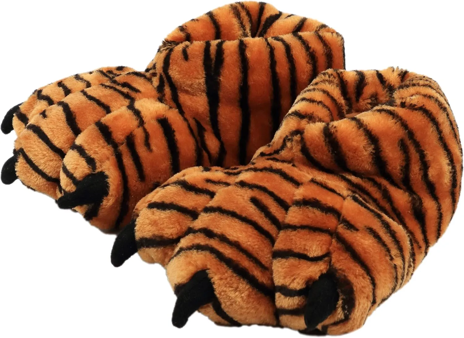 Women Plush Animal Paw Slippers Funny Novelty Bear Claw Slippers Cozy Furry Warm Memory Foam Slippers Gifts for Halloween Christmas
