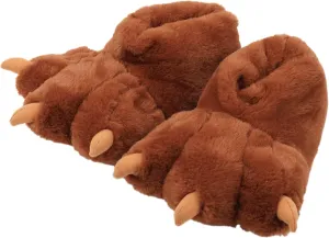 Women Plush Animal Paw Slippers Funny Novelty Bear Claw Slippers Cozy Furry Warm Memory Foam Slippers Gifts for Halloween Christmas