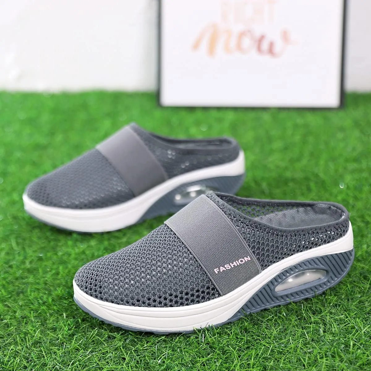 Women's Air Cushion Slip-On Walking Shoes- Orthopedic Diabetic Walking Shoes,Air Cushion Platform Mesh Orthopedic Diabetic Walking Shoes