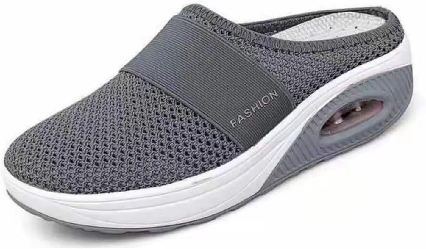 Women's Air Cushion Slip-On Walking Shoes- Orthopedic Diabetic Walking Shoes,Air Cushion Platform Mesh Orthopedic Diabetic Walking Shoes