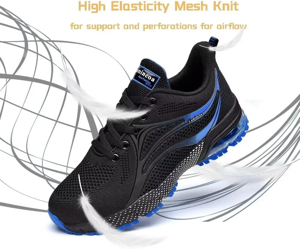 Womens Air Running Shoes Non Slip Tennis Walking Shoes Women Mesh Cushion Sneakers for Gym Workout Sports