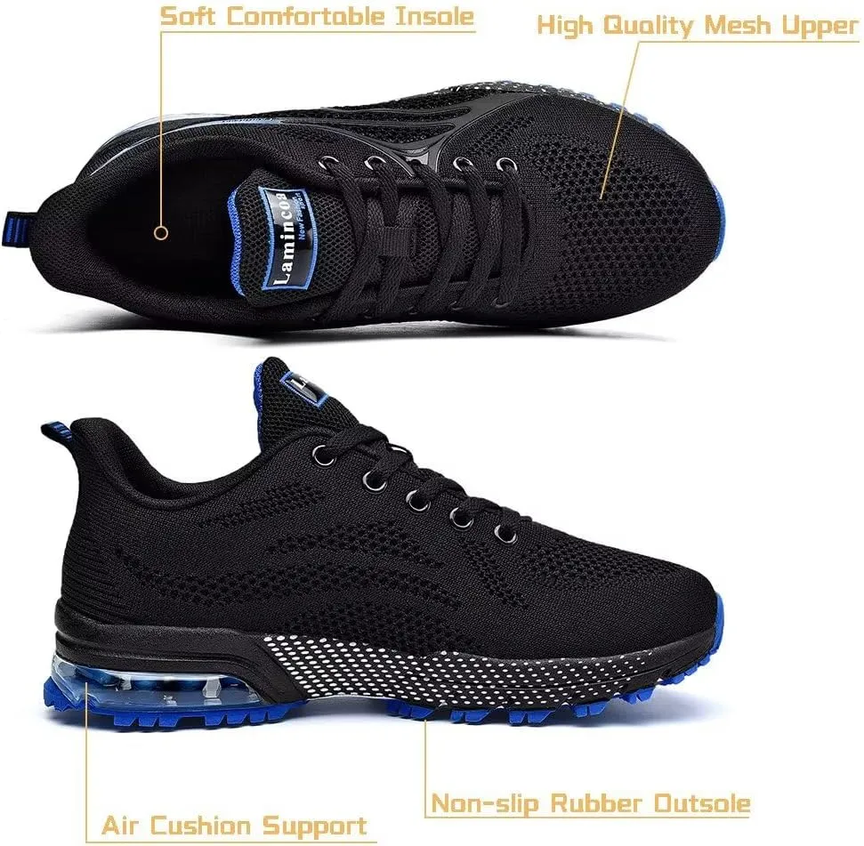 Womens Air Running Shoes Non Slip Tennis Walking Shoes Women Mesh Cushion Sneakers for Gym Workout Sports
