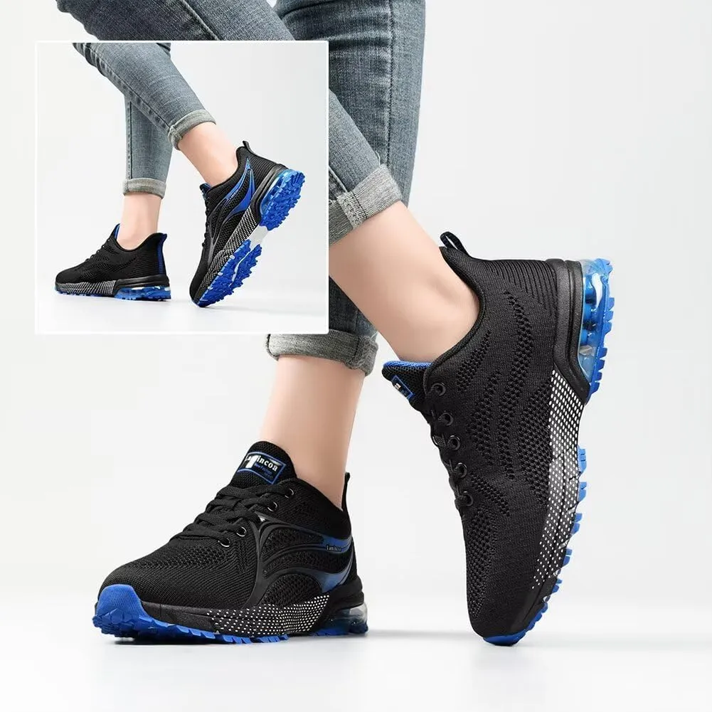 Womens Air Running Shoes Non Slip Tennis Walking Shoes Women Mesh Cushion Sneakers for Gym Workout Sports