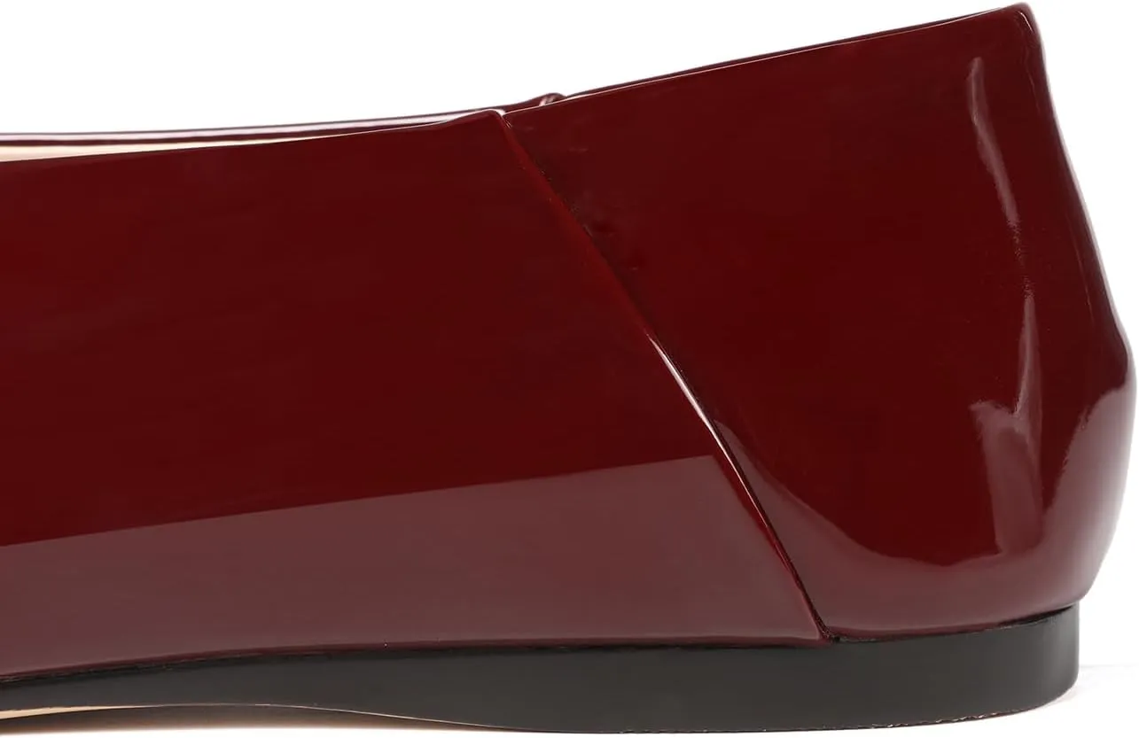Women's Ballet Flats Closed Square Toe Slip On Flats Comfortable Dressy Casual Work Office Shoes