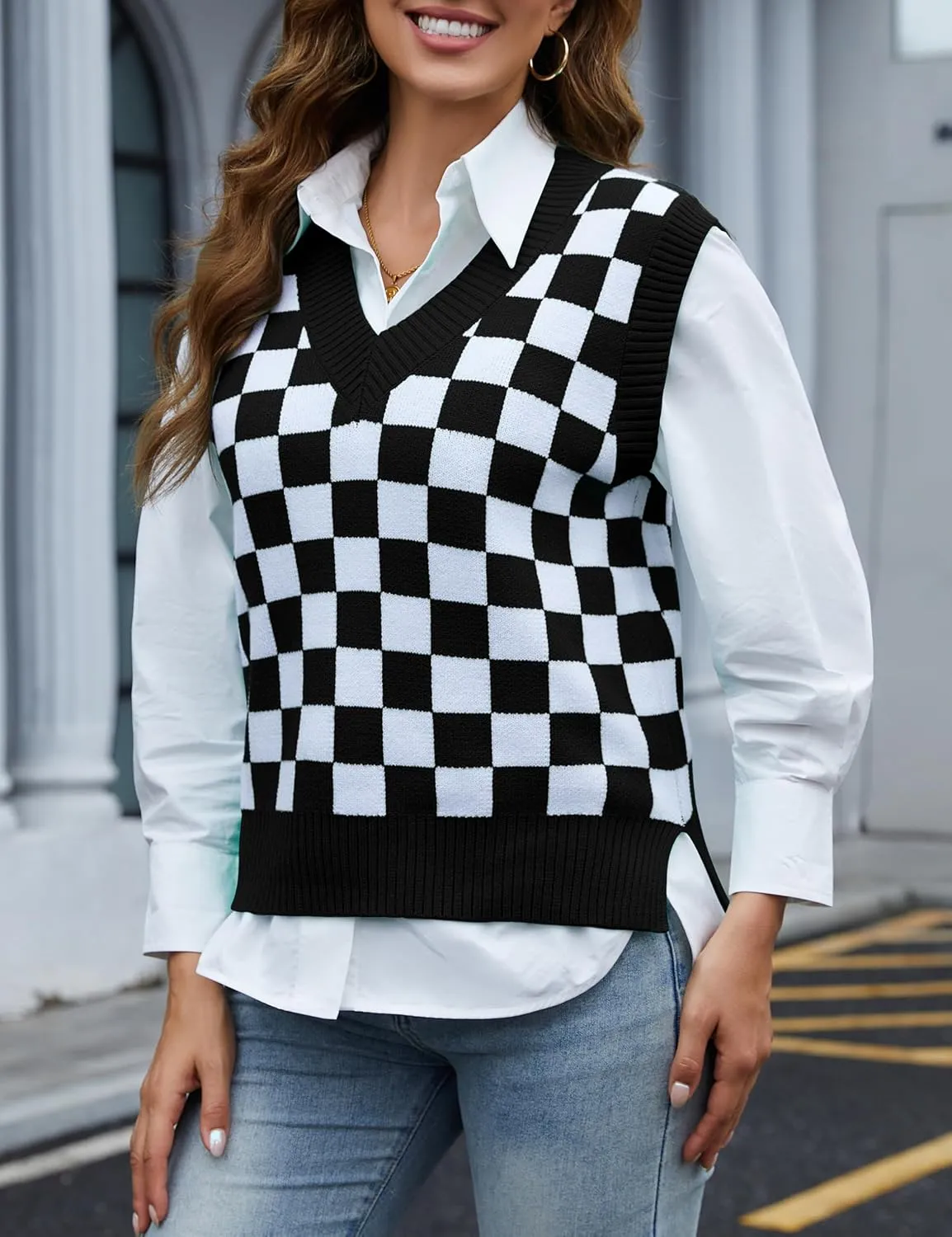 Women's Christmas Sweater Vest - Valentines, Mothers & St. Patrick's Day Outfits for Mom
