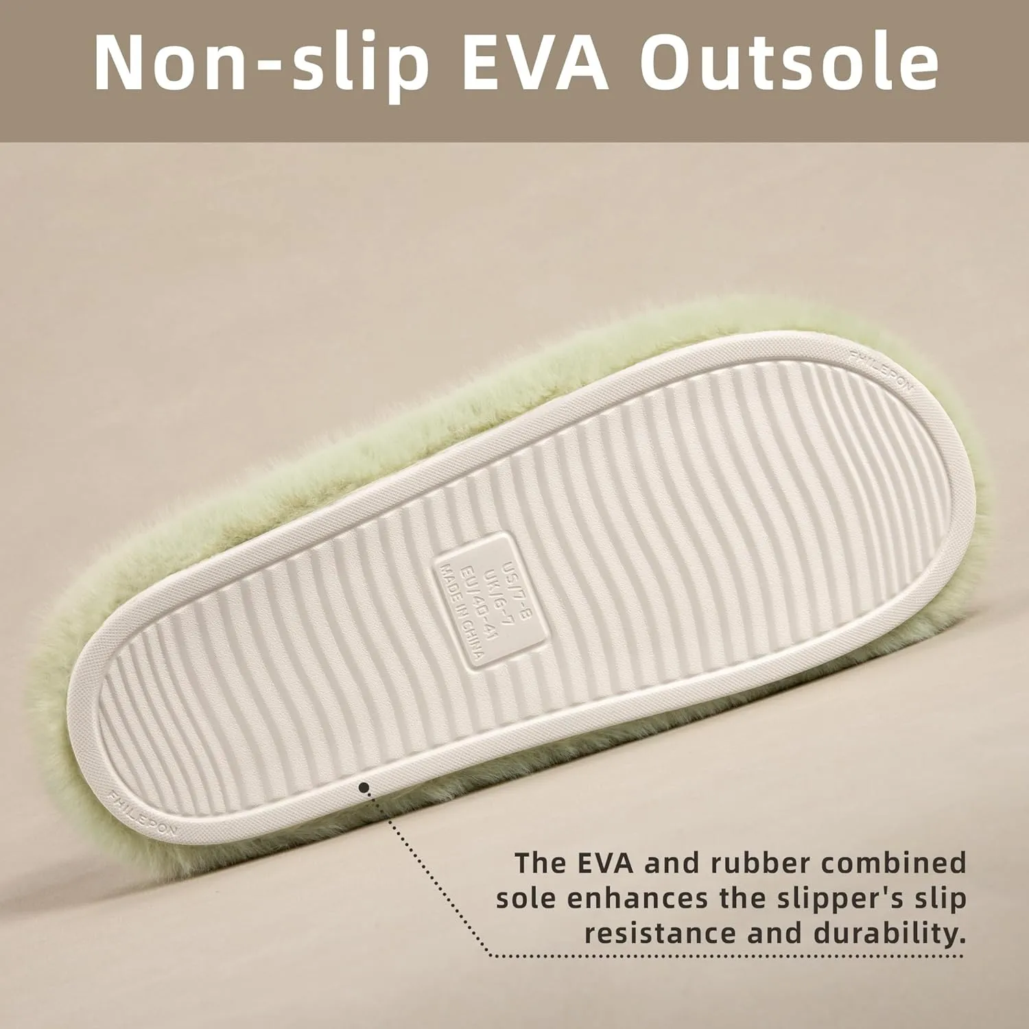 Women's Fuzzy Slippers House Slippers Memory Foam Bedroom Shoes Open Toe, Cross Band