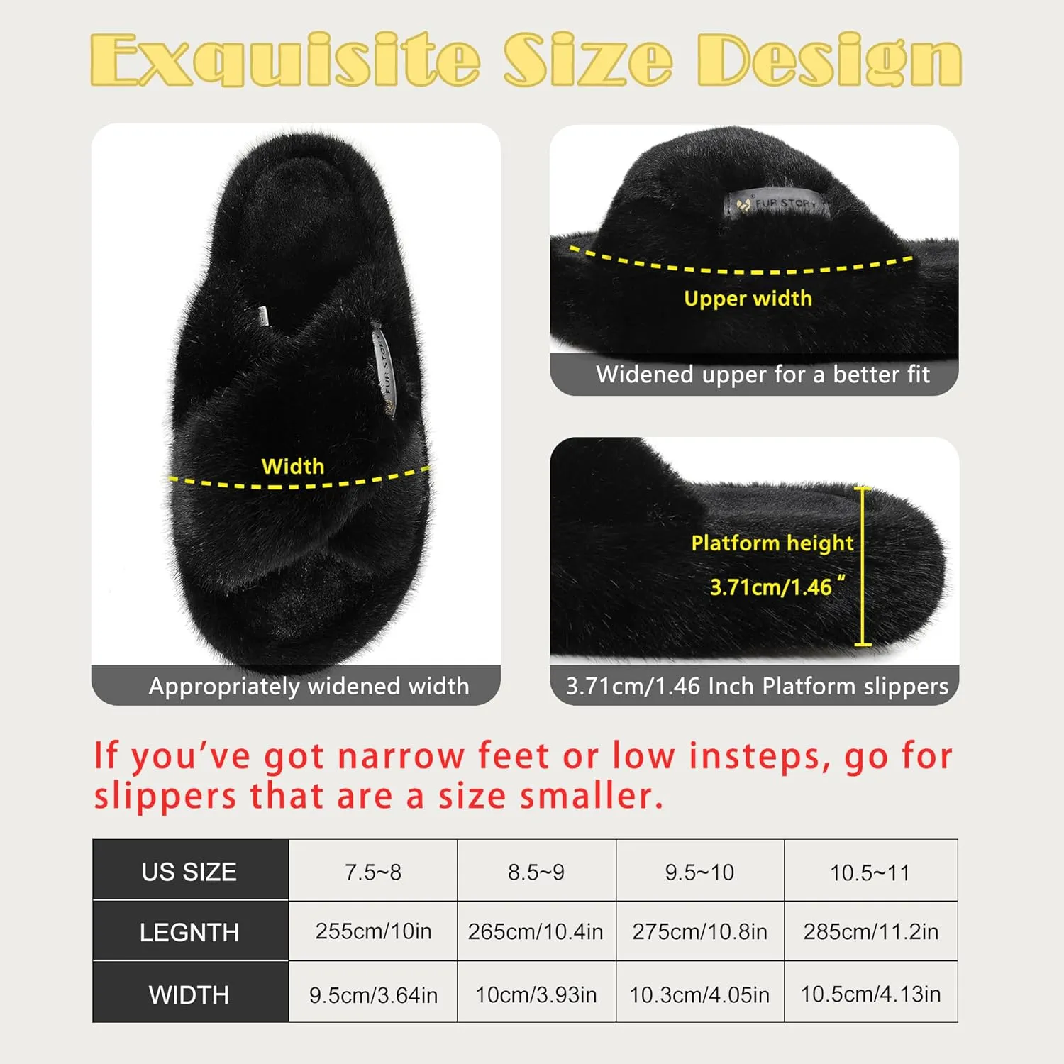 Women's House Slippers Fuzzy Platform Slides Faux Fur Fluffy Sandals Winter Memory Foam Cloud Footwear Latex Insoles