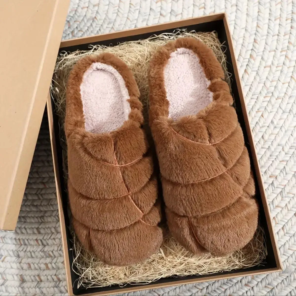Womens Mens Dachshund Slippers Cute Dog Cartoon Bow Slippers Fuzzy Warm Plush Couple House Shoes